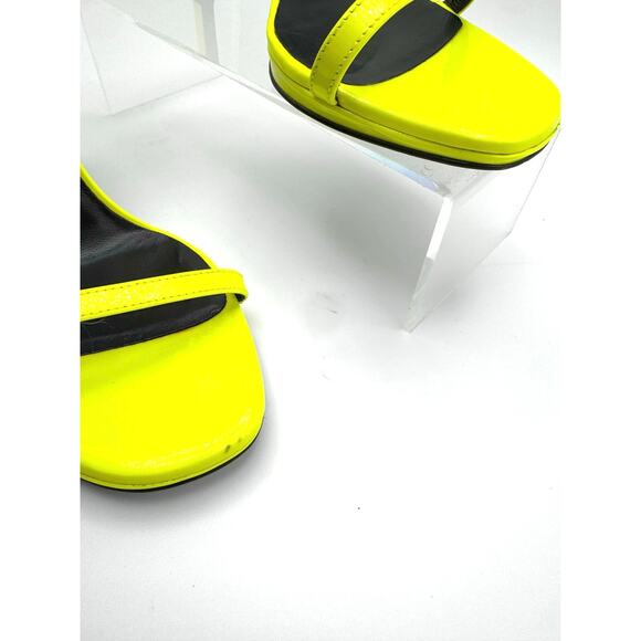 SAINT LAURENT Amber Ankle Strap Sandals in Fluo Yellow size EU 36 - Picture 6 of 12